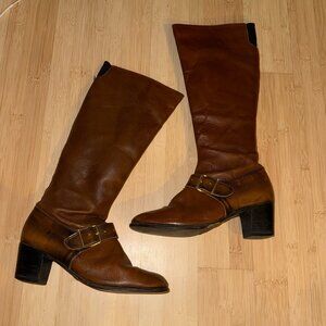 Vintage Brown Italian Leather Boots